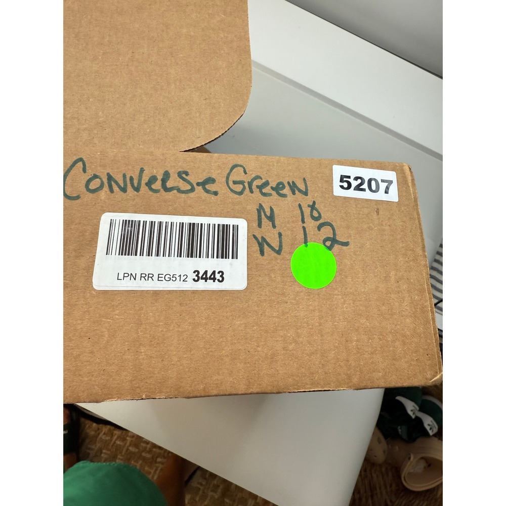 Converse High Top Sneakers Olive Green with Cream Sole - Picture 8 of 8
